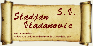 Slađan Vladanović vizit kartica